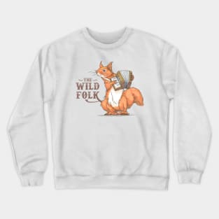 The Wild Folk - Squirrel on Accordion Crewneck Sweatshirt